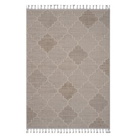 NAAR Guros Collection 4X6 Cream /Trellis Indoor/Outdoor Area Rug