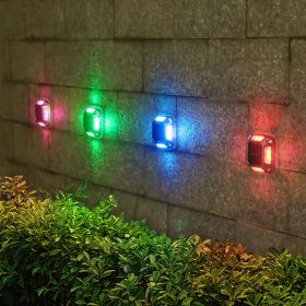 8 LED Solar Wall Light For Outdoor Courtyard Garden; Christmas Party Decoration; LED Lights (Color: Multicolor, Quantity: 4)